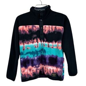 Burton Youth Medium Spark Pullover Fleece Jacket Multicolor Black Coat